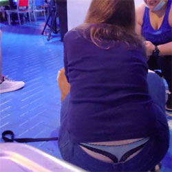 Flashing Thong At Bar - Brunette, Public Place, Wife/Wives, Amateur