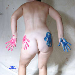 Pic #4 Fun With Paint - Nude Girls, Big Tits, Brunette, Bush Or Hairy, Amateur