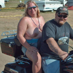 Pic #2 Dusty Does Rally's - Topless Amateurs, Big Tits, Blonde, Mature, Outdoors, Amateur, Bbw