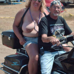 Pic #3 Dusty Does Rally's - Topless Amateurs, Big Tits, Blonde, Mature, Outdoors, Amateur, Bbw