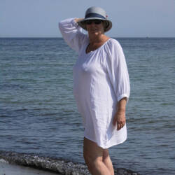 Pic #1 White Dress Off - Nude Wives, Beach, Big Tits, Mature, Amateur