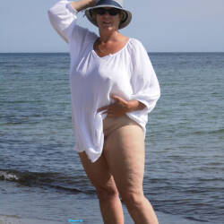 Pic #2 White Dress Off - Nude Wives, Beach, Big Tits, Mature, Amateur