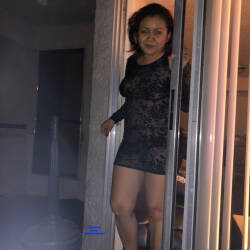 Pic #6 Date Night - Brunette, Public Exhibitionist, See Through, Dressed, Amateur