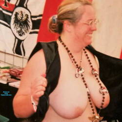 Pic #4 Dusty Large Tits In Public - Topless Girls, Big Tits, Blonde, Outdoors, Amateur
