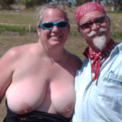 Pic #10 Dusty Large Tits In Public - Topless Girls, Big Tits, Blonde, Outdoors, Amateur