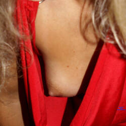 Pic #4 Michelle - Red Dress - Nude Girls, Blonde, Shaved, Amateur, Medium Tits