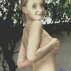 Pic #3 Backyard - Nude Girls, Blonde, Outdoors, Amateur, Medium Tits