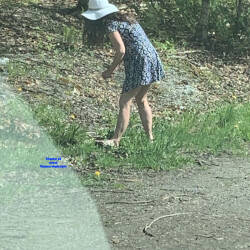 Pic #2 Sexy Ass Upskirt - Mature, Outdoors, Dressed, Amateur, Bent Over