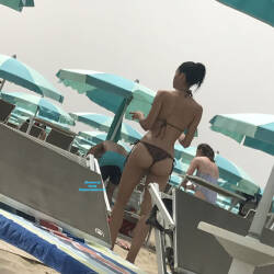 Pic #6 sexy brunette after shower - Round Ass, Bikini Voyeur