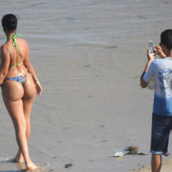 Pic #4 JANGA BEACH, BRAZIL 26 - Beach, Big Ass, Bikini Voyeur, Round Ass, Wife/wives