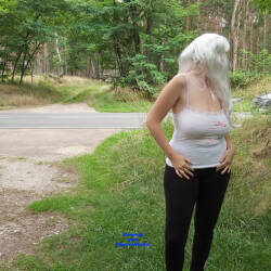 Pic #3 Public Fun Mandy - Big Ass, Big Tits, No Panties On, Outdoors, Topless Amateurs