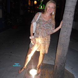 Pic #1 Out for dinner and   - Blonde, Firm Ass, Outdoors