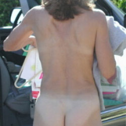 Pic #2 My Wife in the driveway