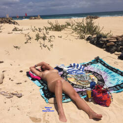 Pic #2 Beach Nudes - Beach, Legs Spread Wide Open, Medium Tits, Nude Amateurs, Shaved, Beach Pussy