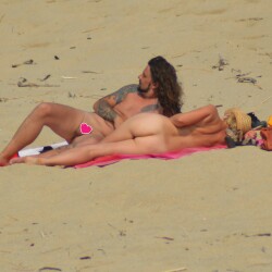 Somewhere on a beach (west of France) - Beach, Beach Pussy, Beach Voyeur, Blonde, , Hard Nipples, Natural Tits, Perky Boobs, Small Tits, Outdoors, Public Exhibitionist, Public Place
