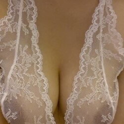 Medium tits of my girlfriend - Anyone like this lingerie ?