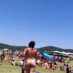 Playing naked at festival