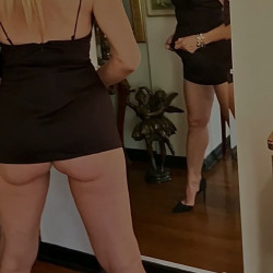 Pic #8 KarissaLegs UPSKIRT BLONDE MILF IN A LIL BLACK DRESS