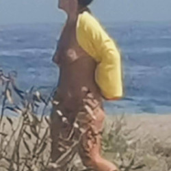 Pic #6 A walk along the nude beach.