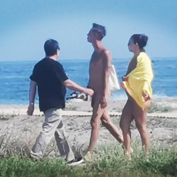 Pic #7 A walk along the nude beach.