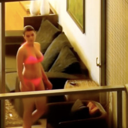 Pic #1 Beautiful neighbor naked with window curtain wide open