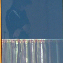 At the window