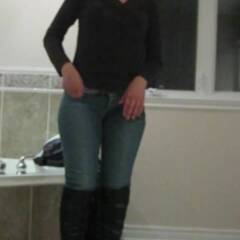 My wife strips down after a day at work