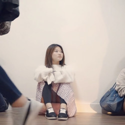 Pic #7 Sitting there without knowing she's showing her white panties to everyone (Part 1)