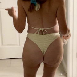 Pic #6 Lyn Tries on her Xmas Bathing Suit