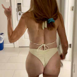 Pic #8 Lyn Tries on her Xmas Bathing Suit