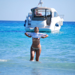 Pic #4 My wife swimming in cold waters
