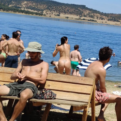 Pic #3 Only one nude girl at beach festival
