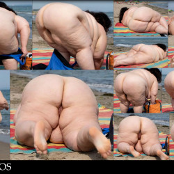 Pic #3 SSBBW Nude Granny Beach Voyeur