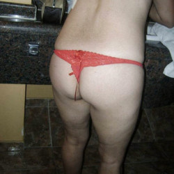 My hairy wife in a thong 3