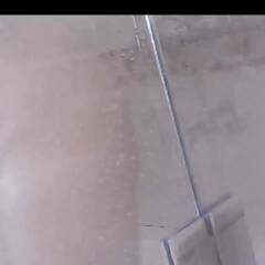 Having a shower
