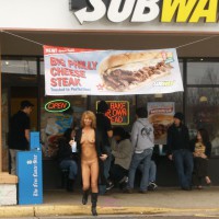 Flashing At A Subway - Flashing, Nude In Public, Shaved Pussy, Tan Lines, Naked Girl, Nude Amateur