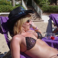 See Through Bikini - Blonde Hair, Sunglasses