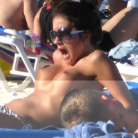 Nipples Pointing Up - Topless, Beach Voyeur