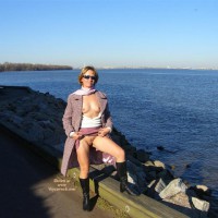 Flashing Outdoors By The Lake - Flashing, Landing Strip, Nude Outdoors, Sunglasses, Naked Girl, Nude Amateur
